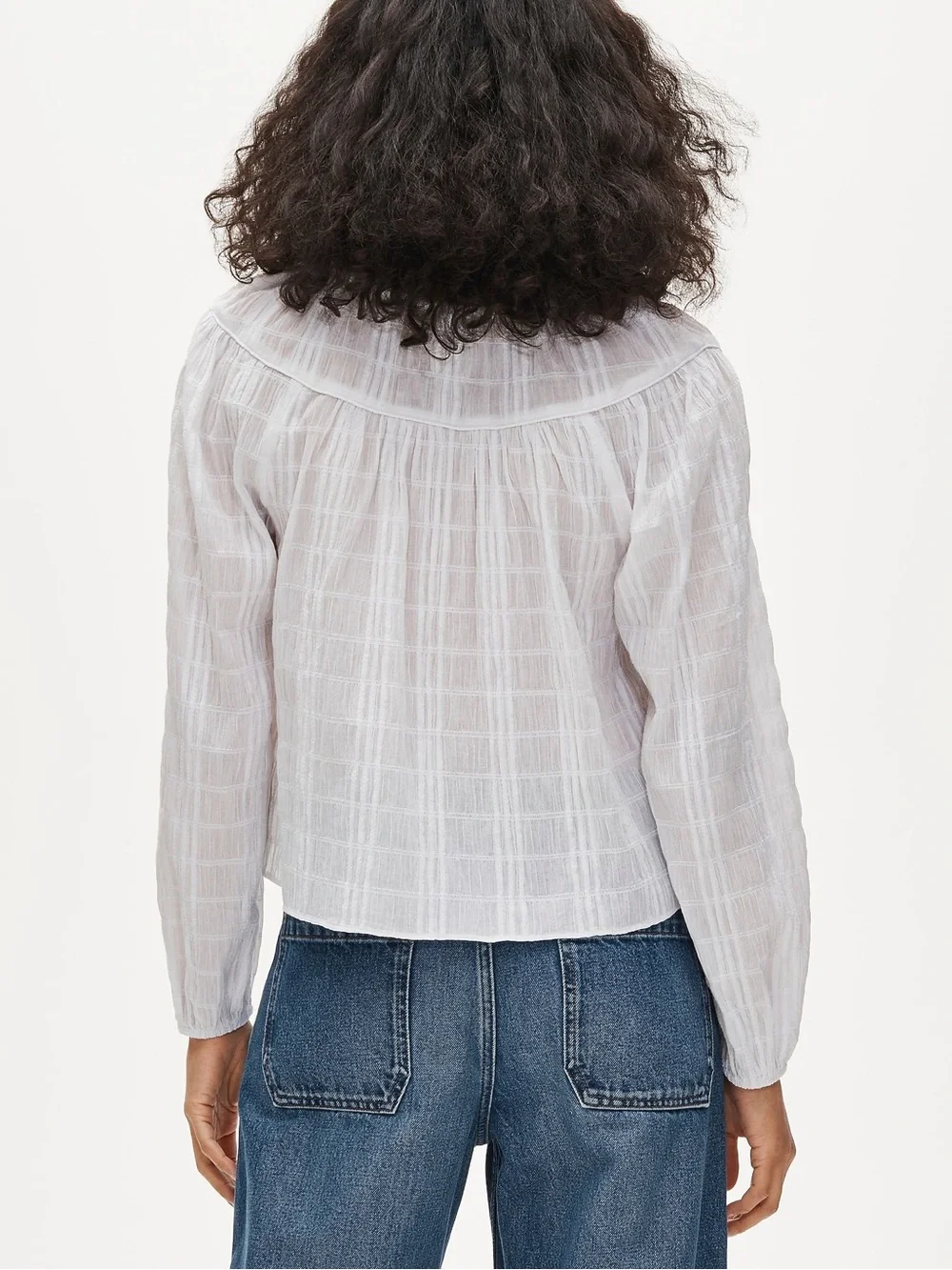 J.CREW Tie-Front Popover Top, Size M